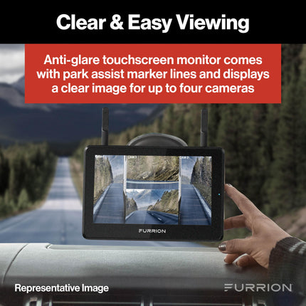 Furrion® - Furrion Vision S+® 7" Monitor and Sharkfin Camera with Bracket #FOS7HTASF