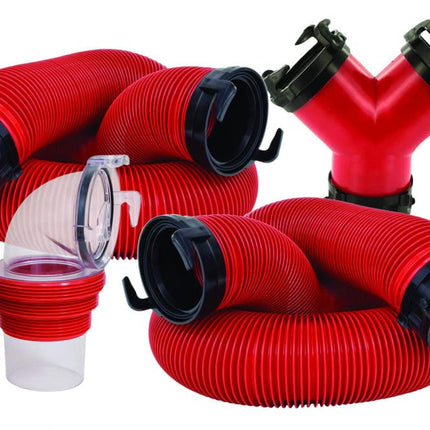 Valterra D04-0118 EZ Coupler Dual Tank Sewer Hose Kit - 10'