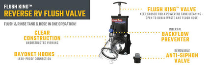 Valterra F02-4350 Flush King Reverse RV Flush Valve