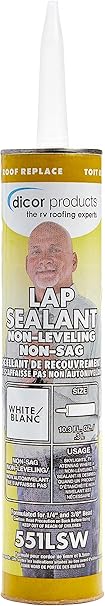Dicor 551LSW1 White Non-Sag Roof Lap Sealant - 10.3 oz. Tube
