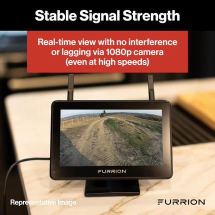 Furrion® - Furrion Vision S+® 7" Monitor and Sharkfin Camera with Bracket #FOS7HTASF
